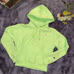 Neon lime green Champion hoodie